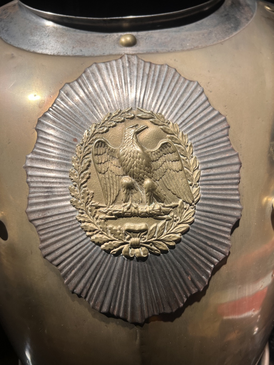 Ensemble de casque et cuirasse de carabinier troupe, modèle 1854, France, Second Empire, 1860.-photo-4