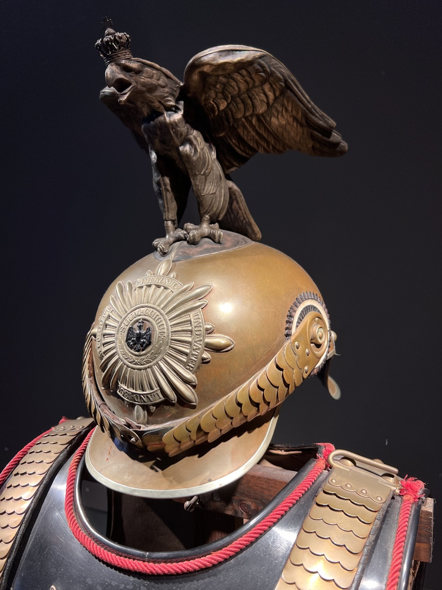 Casque mod. 1889  et cuirasse de troupe mod. 1897 de Garde du Corps Prussien, 1912.-photo-1