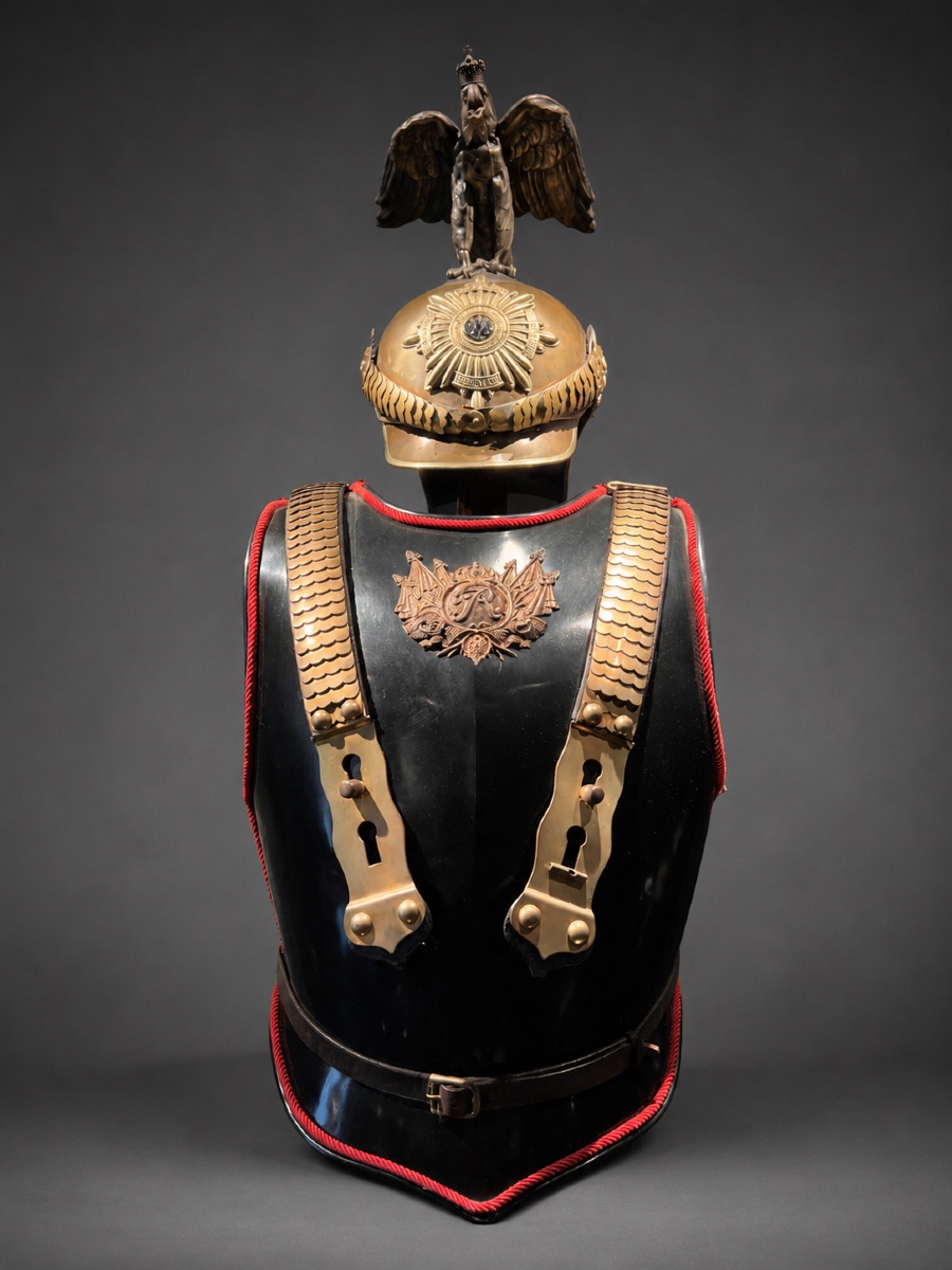 Casque mod. 1889  et cuirasse de troupe mod. 1897 de Garde du Corps Prussien, 1912.
