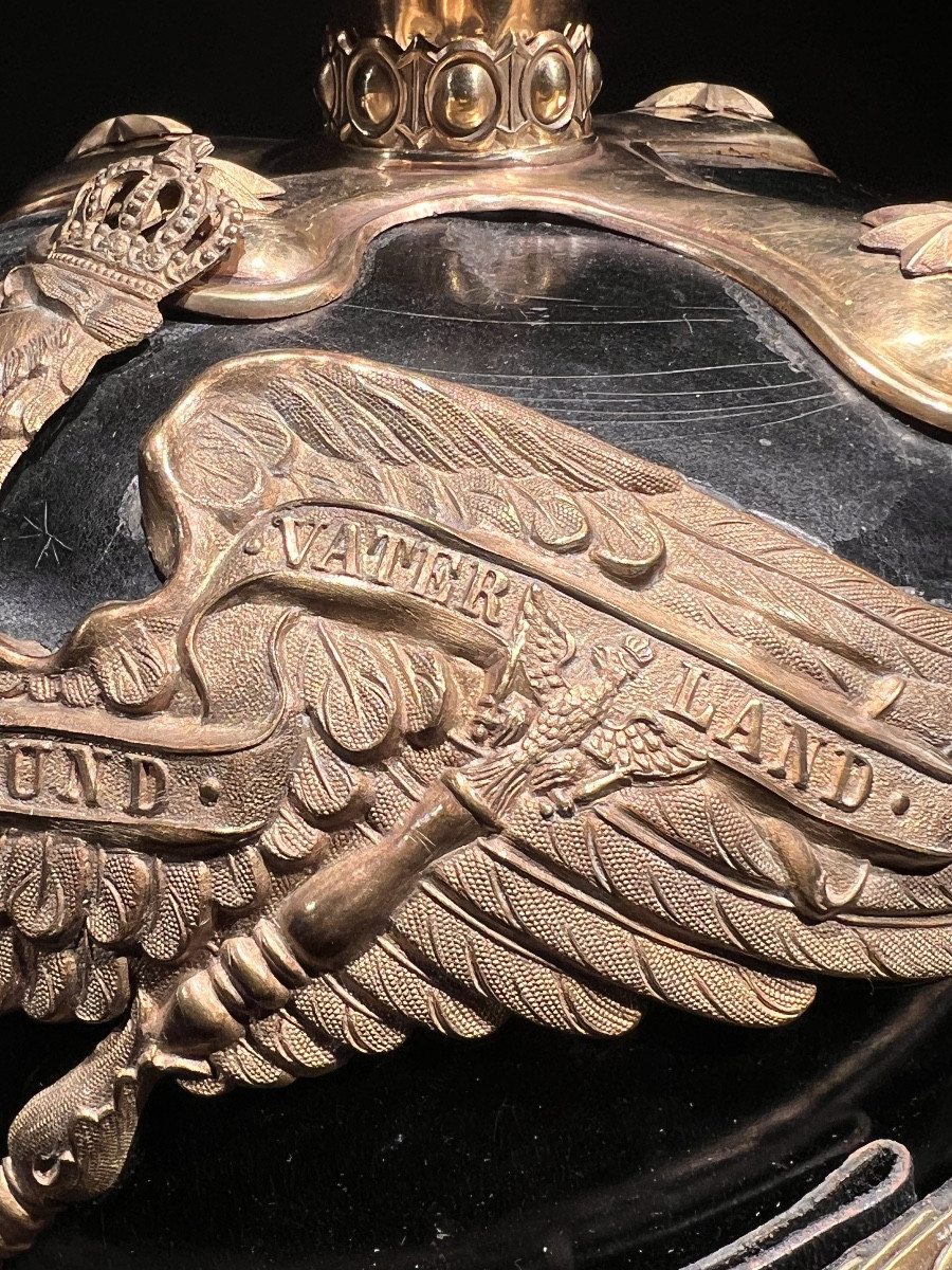 Casque d’officier prussien du régiment des dragons  du Prince Albrecht von Preussen No. 1.-photo-3