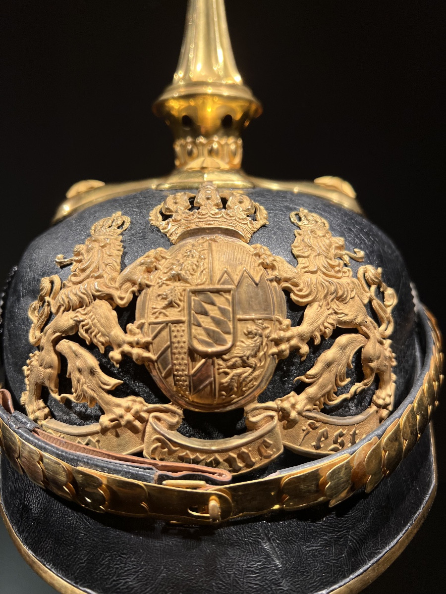 Bavarian Cavalry Officer's Helmet, Mod. 1896, Ca. 1910.-photo-1