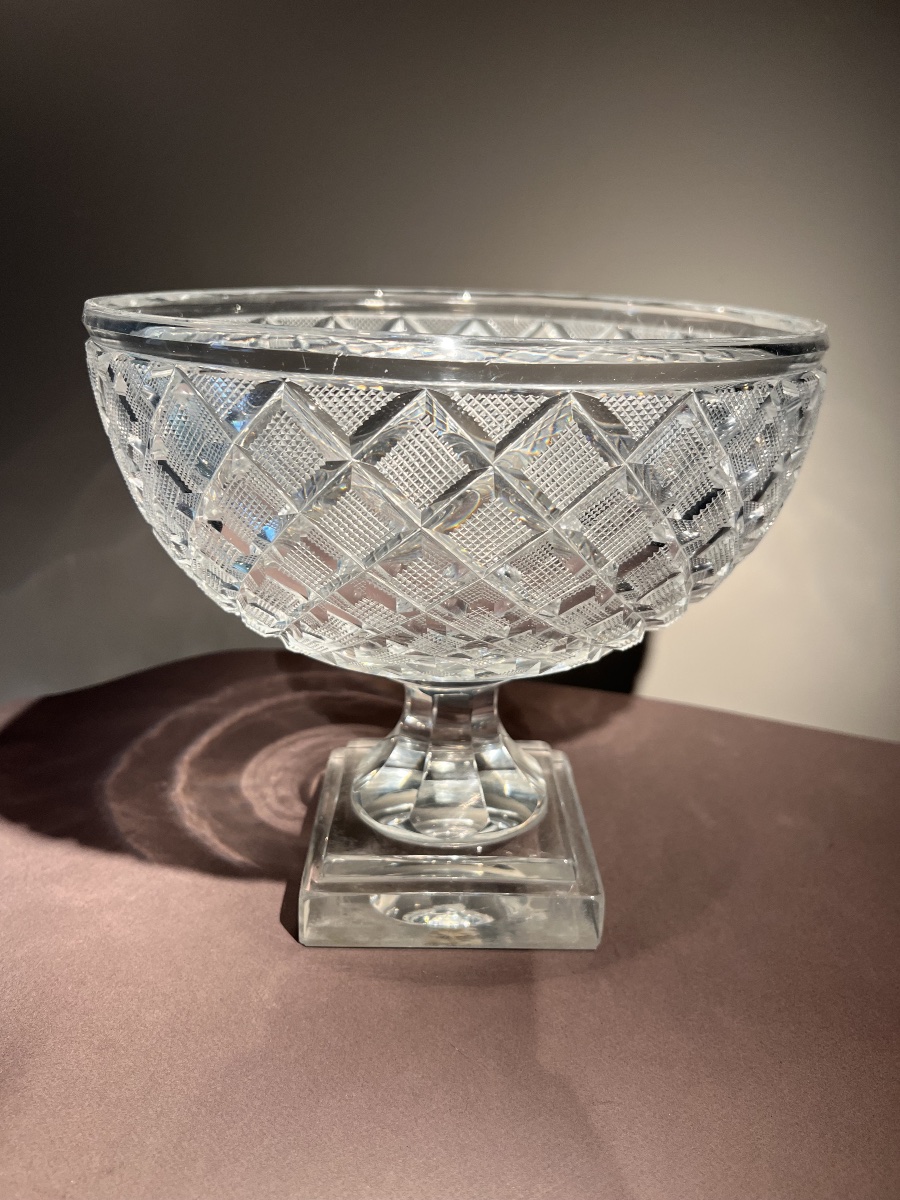 Cut Glass Bowl, Diamond-pointed, Vonêche, Circa 1825–1830.-photo-2