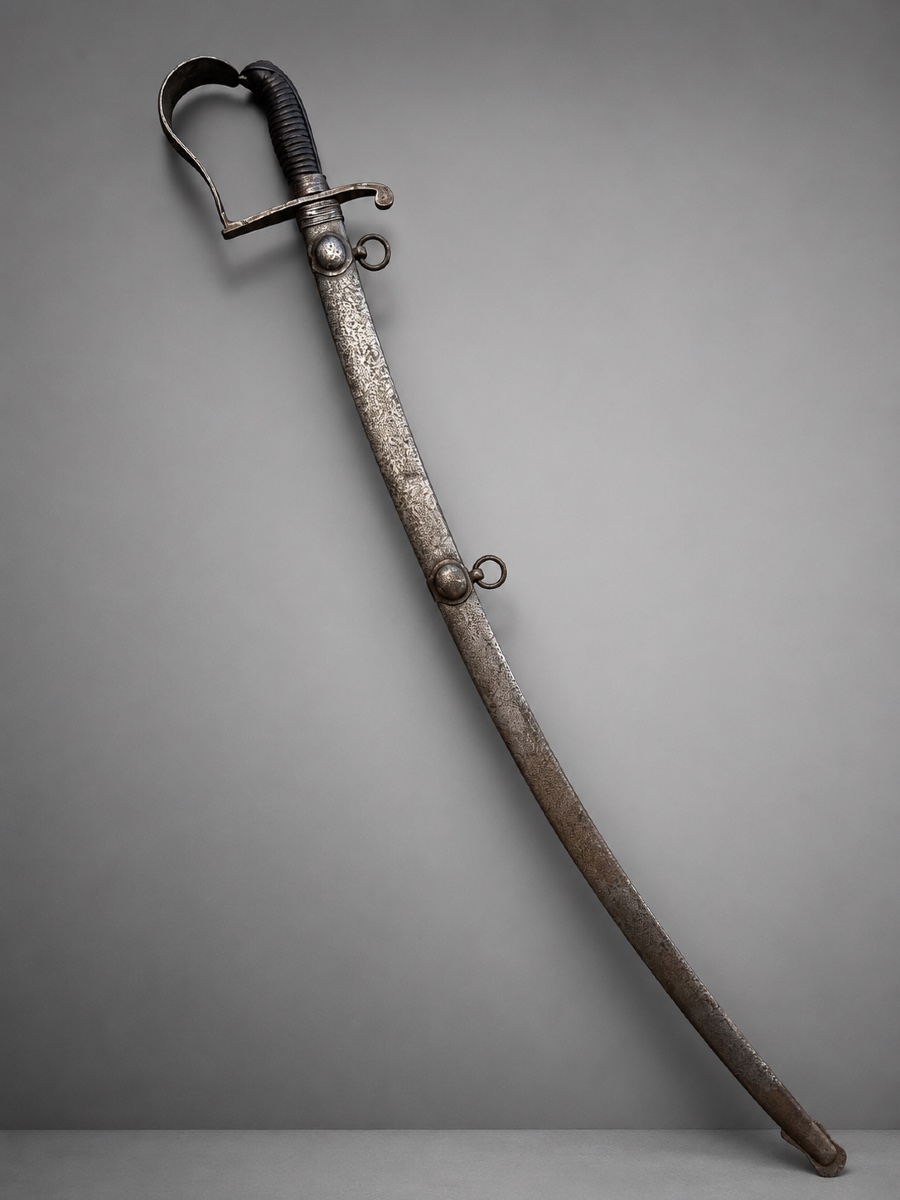 Austrian Infantry Saber, Model 1837, Signed "fischer."-photo-3