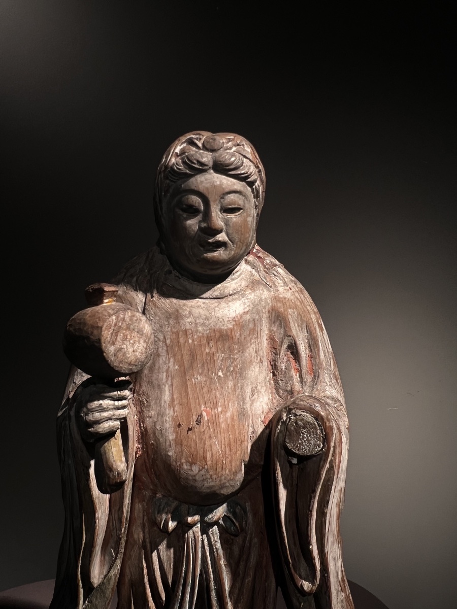 Sculpture Of Daikokuten. Japan, Momoyama Period (1573–1615).  Carved Softwood.-photo-4