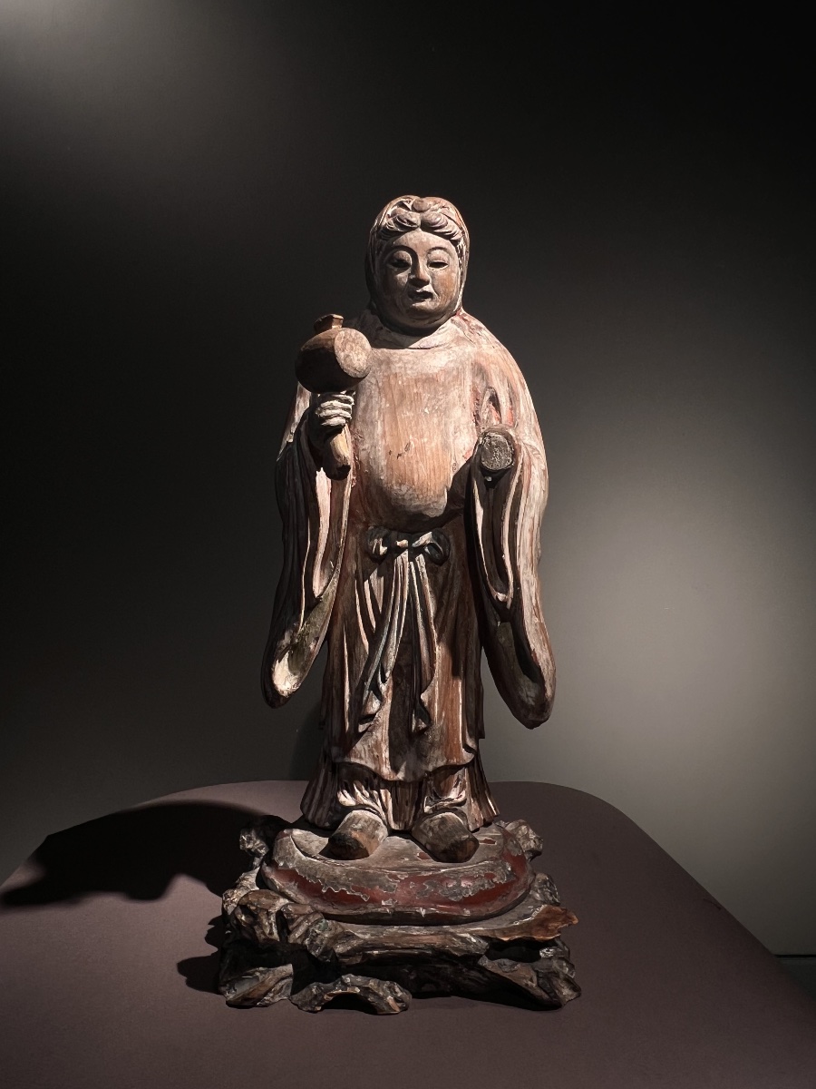Sculpture Of Daikokuten. Japan, Momoyama Period (1573–1615).  Carved Softwood.