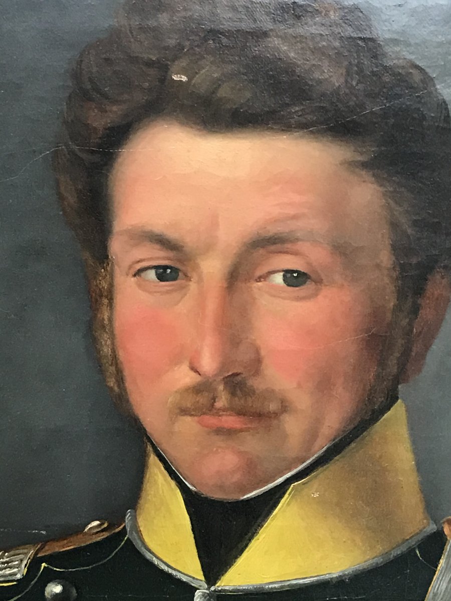 Portrait D’un Officier Du 1er Regiment Des Chasseurs à Cheval, Ca. 1850.-photo-2