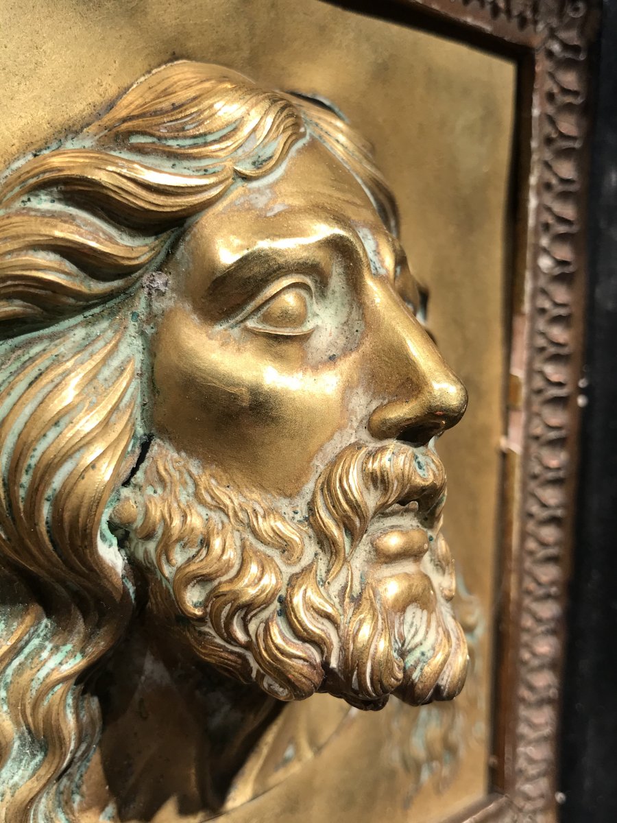 Barber, Head Of Christ In High Relief, France, Ca. 1800.-photo-2