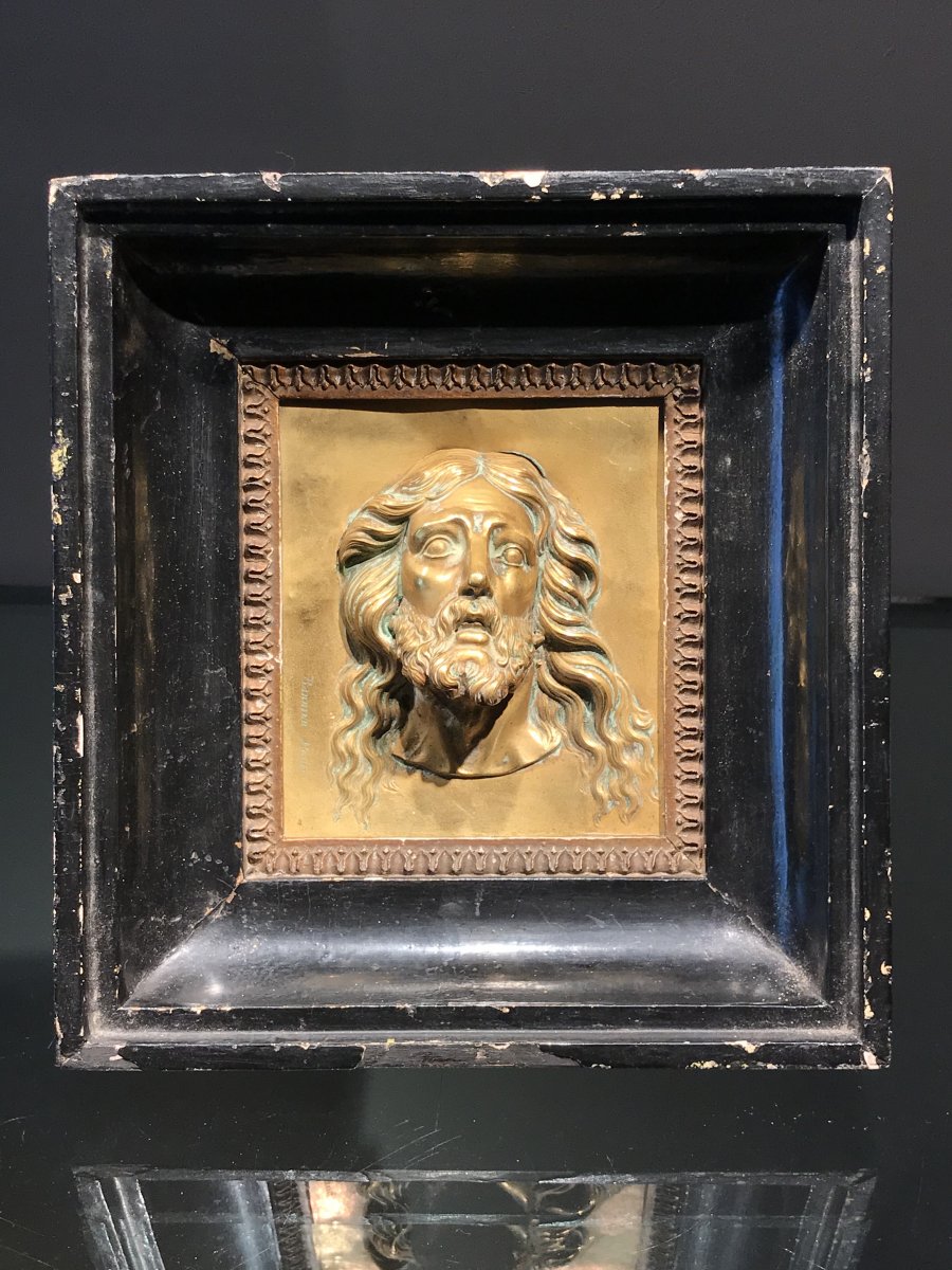 Barber, Head Of Christ In High Relief, France, Ca. 1800.
