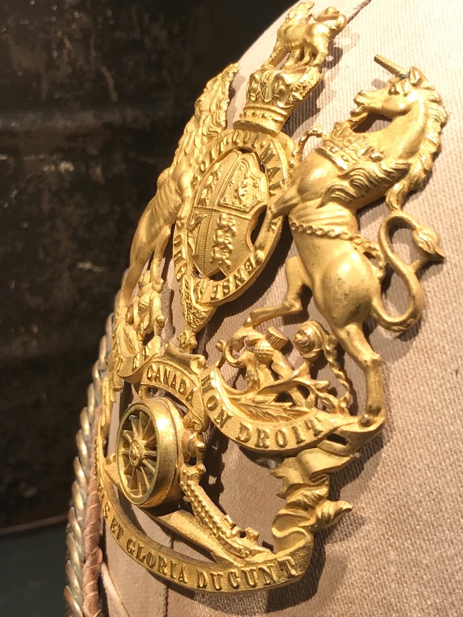 Helmet Of The Royal Canadian Artillery, Late 19th.-photo-2