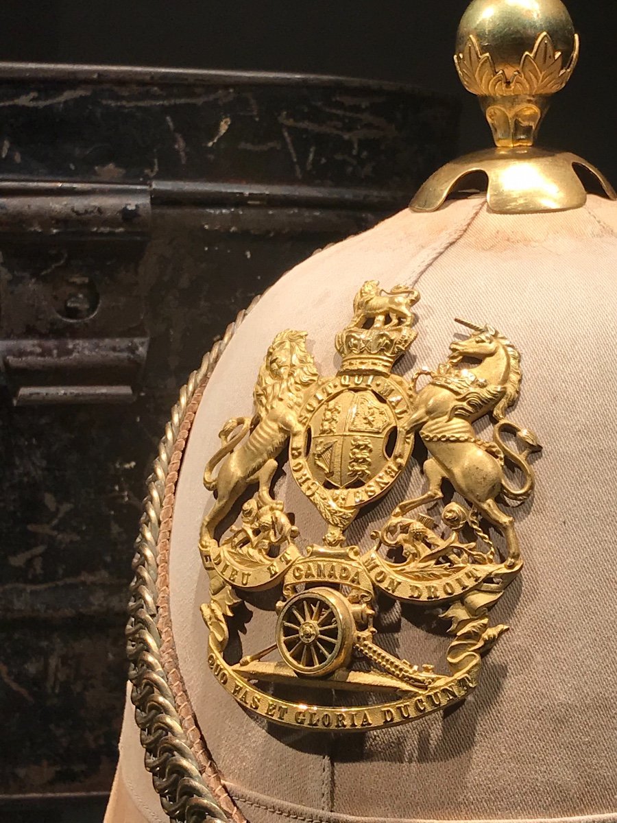 Helmet Of The Royal Canadian Artillery, Late 19th.-photo-2