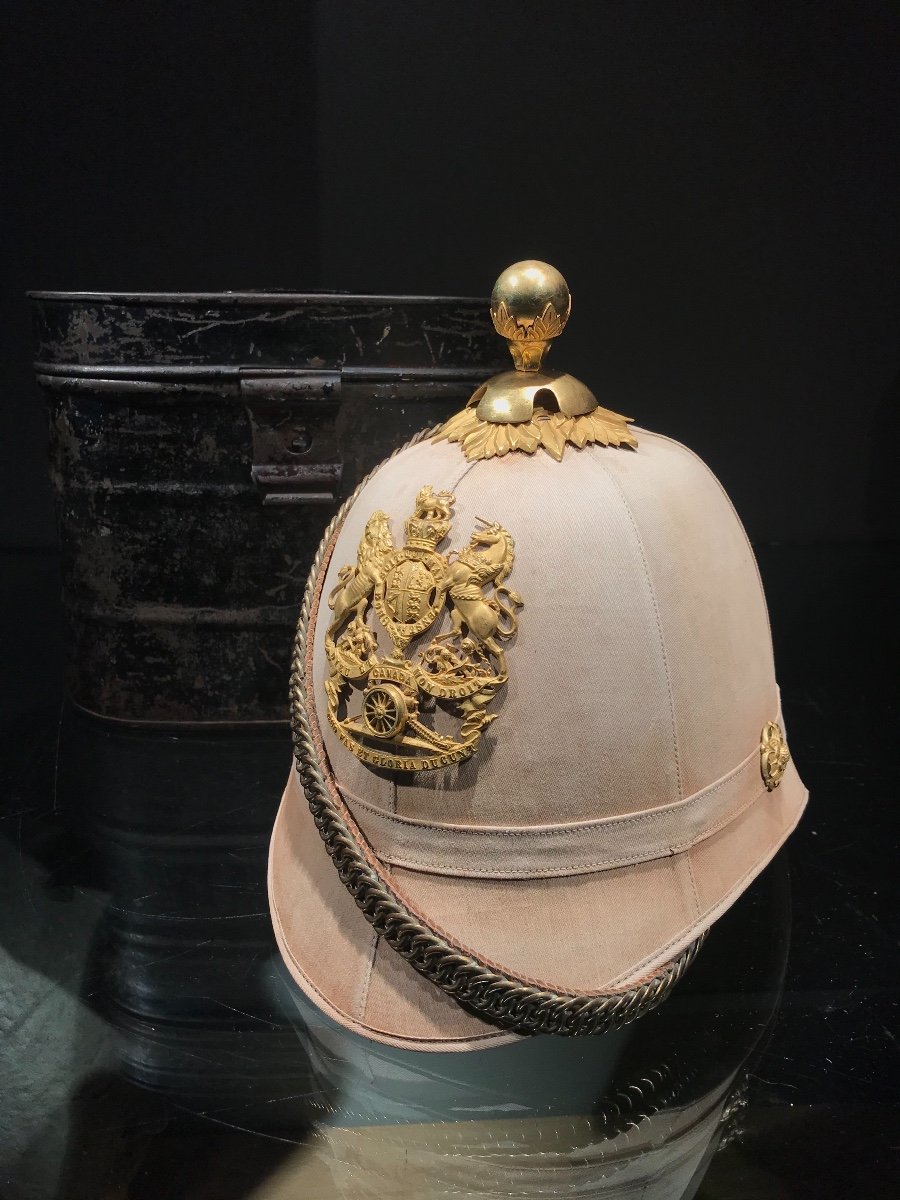 Helmet Of The Royal Canadian Artillery, Late 19th.-photo-3