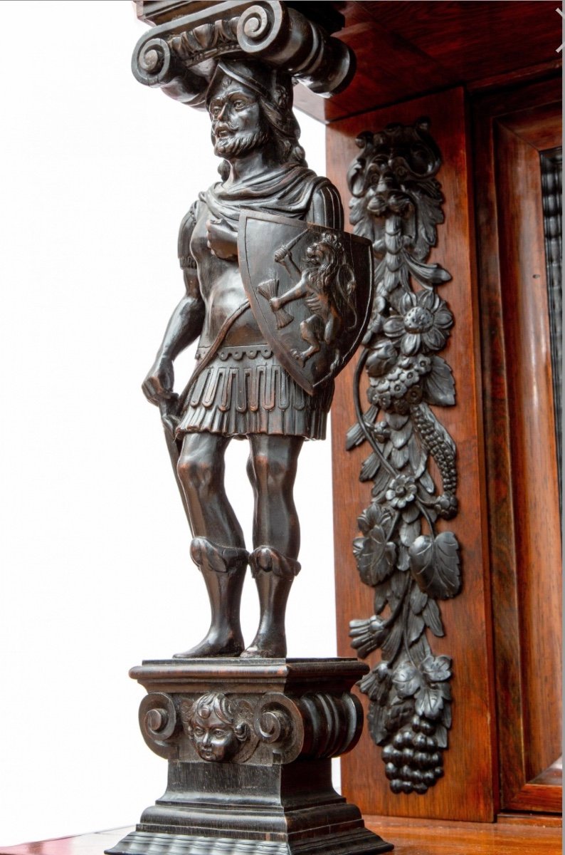 Meuble Hollandais ‘beeldenkast’ En ébène Et Palissandre En Grande Partie 17ième.-photo-4