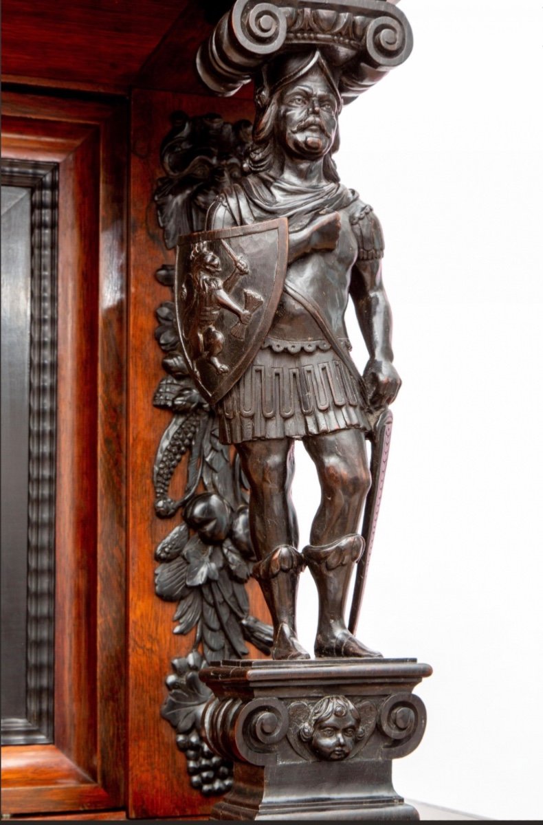 Meuble Hollandais ‘beeldenkast’ En ébène Et Palissandre En Grande Partie 17ième.-photo-1