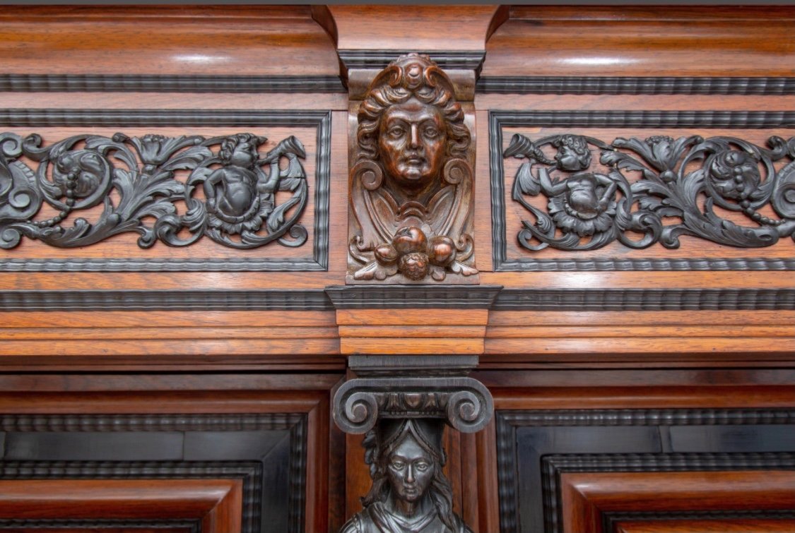 Meuble Hollandais ‘beeldenkast’ En ébène Et Palissandre En Grande Partie 17ième.-photo-2