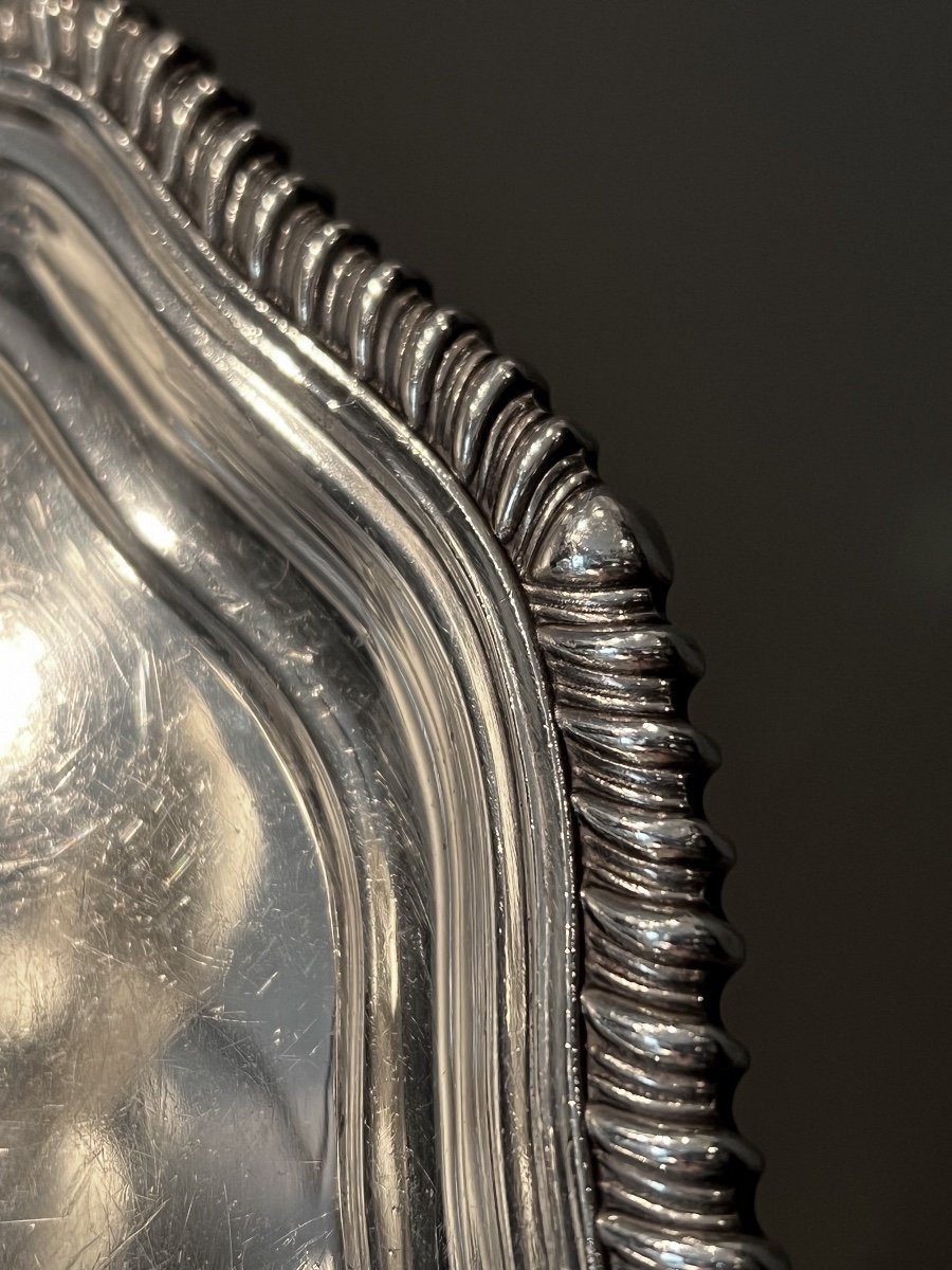 Silver Plated Dish With Queen Elisabeths Cipher, England, Ca. 1969.-photo-3