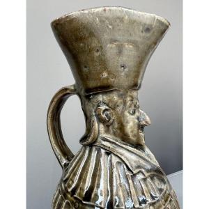 Jug, Anthropomorphic, Attr. To Marie Talbot, La Borne, France, 19th. Century..