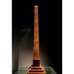 Model Of The Obelisk Of The Temple Of Amun At Luxor, Walnut, Circa 1840.