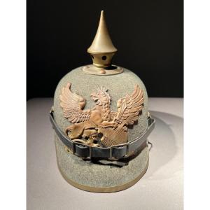 Ersatz Troop Pickelhaube In Felt, Infantry Reg., Baden, Mod. 1914-1915.