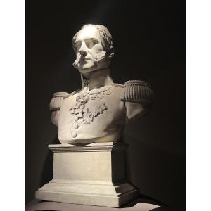 Louis Jéhotte, Le roi Léopold Ier (1790-1865), buste en plâtre ca. 1834, Bruxelles.