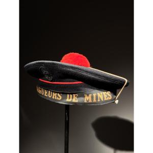 French Sailor's Cap Made Of Blue Cloth, From A Minesweeper, Dated 1933