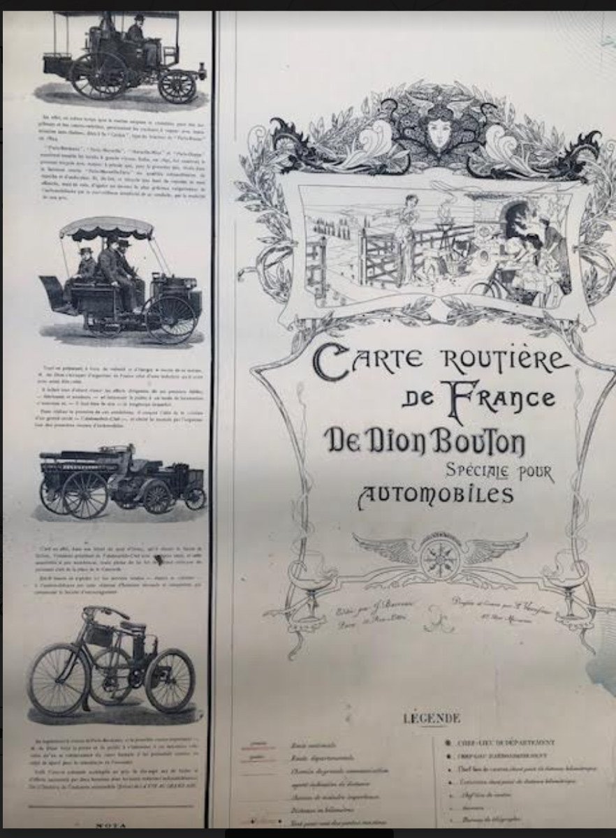 De Dion Bouton Road Map 1900