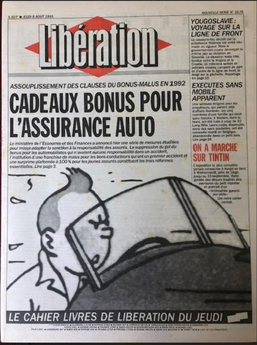 Tintin Journal Liberation March 6, 1983 Disappearance Of Herge-photo-1