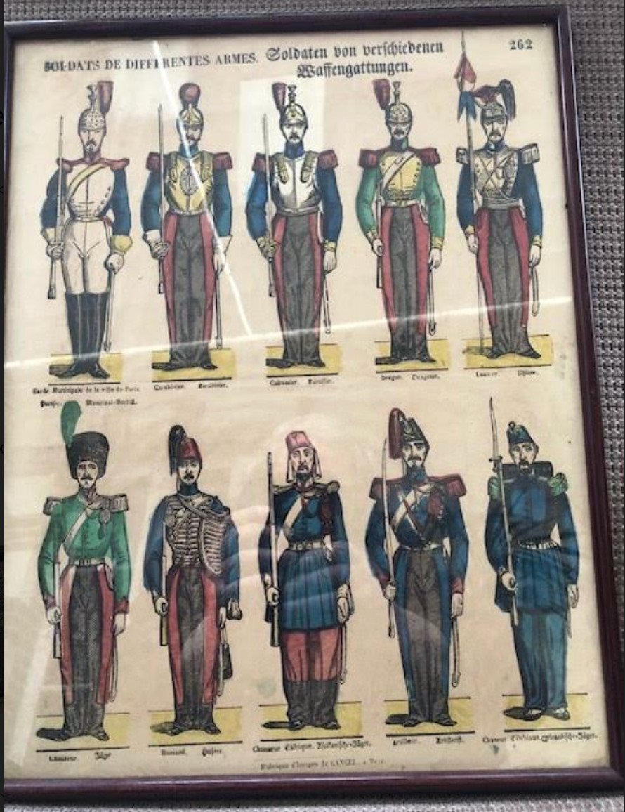 Plate Of Soldiers Of Different Weapons From Gangel In Metz