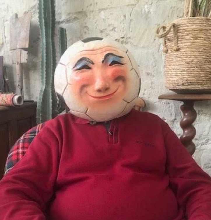 Tete Carnaval Papier Mache  Ballon De Foot-photo-2