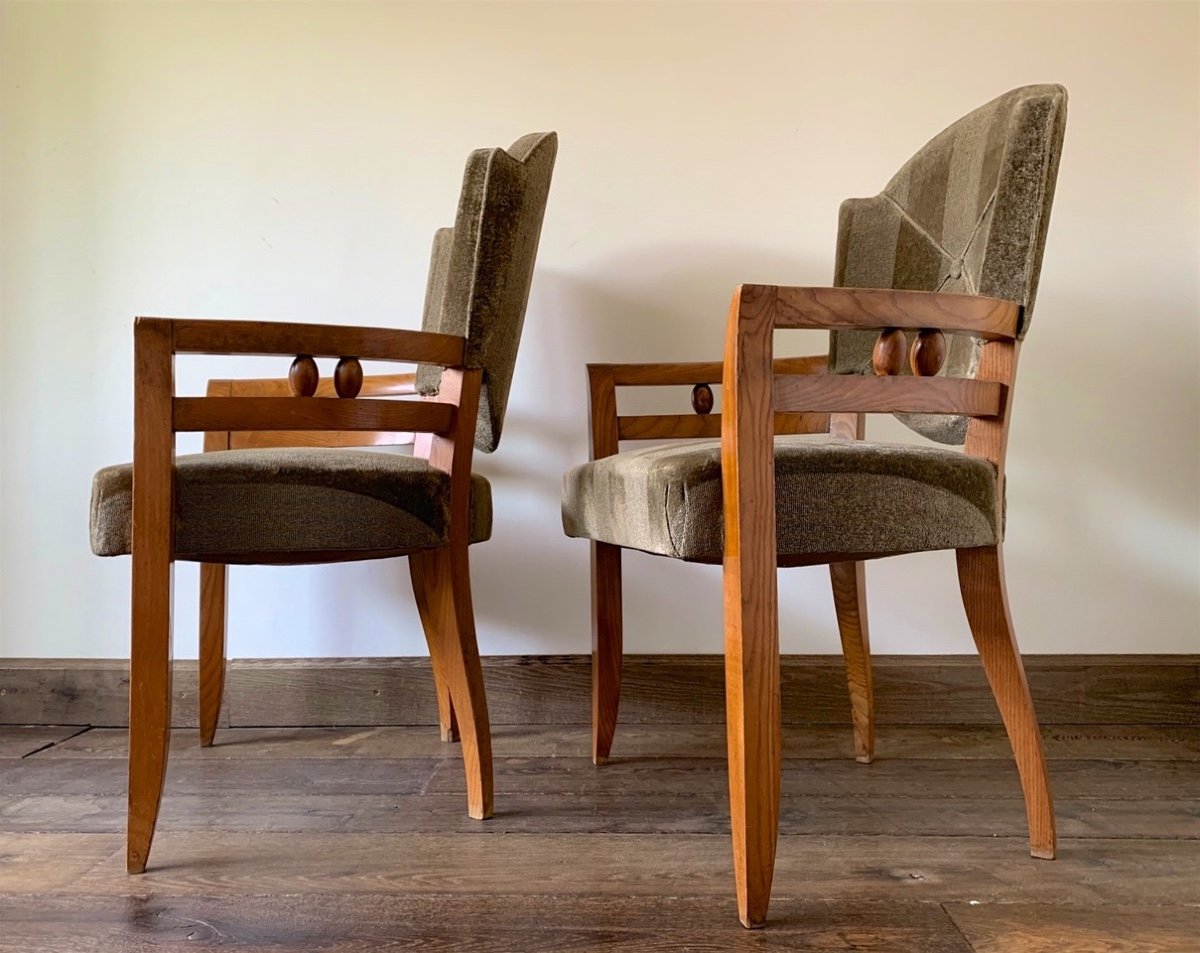 Pair Of Arbus Armchairs-photo-2