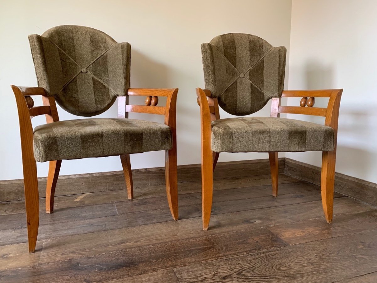 Pair Of Arbus Armchairs-photo-3