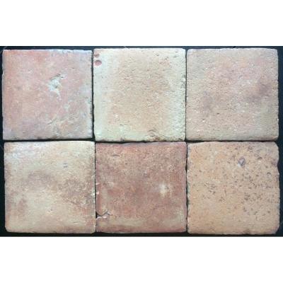 Lot 20.50 M2 Of Terracotta Floor Tiles 17th 20.5x20.5 Cm