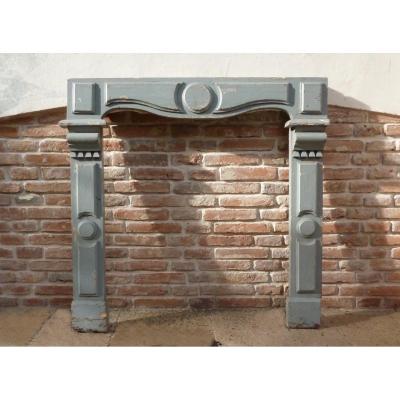 Late 19th Century Fireplace In Painted Wood