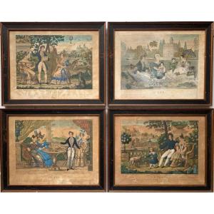 Series Of 4 Engravings