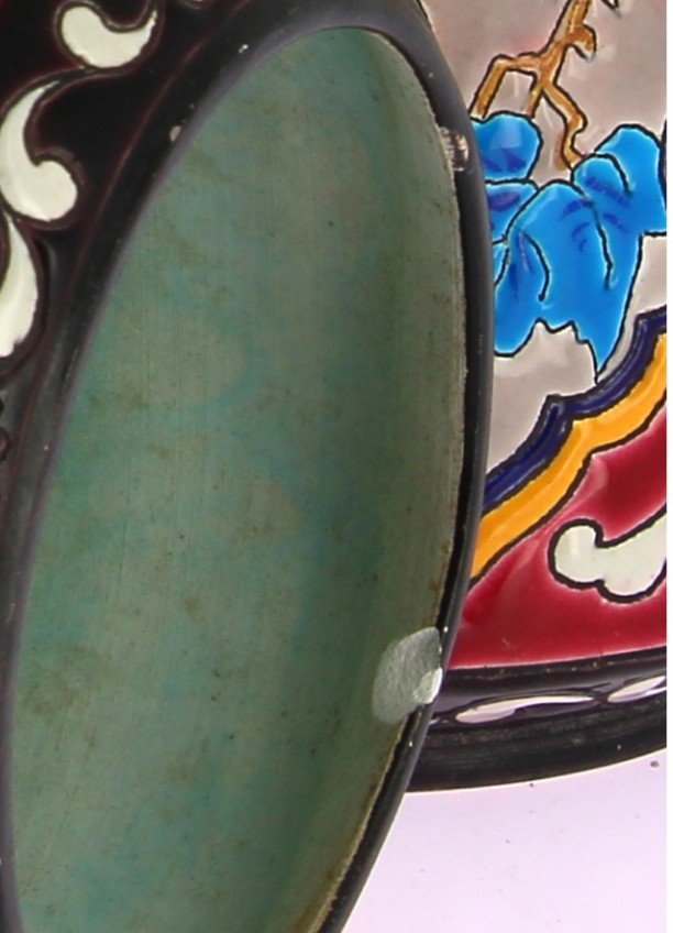 Manufacture Jules Vieillard  Pair Of Roller Vases -photo-3
