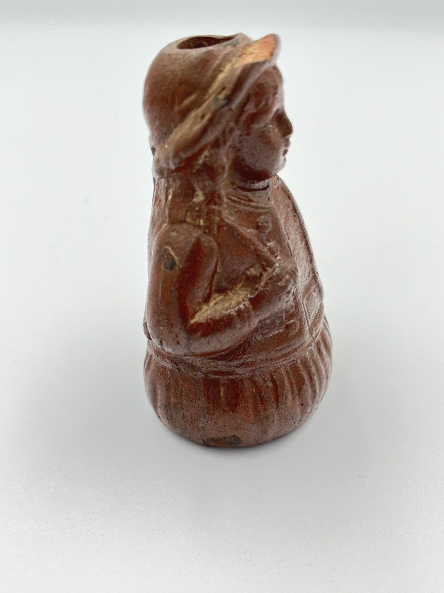  Snuff Bottle - Salt Stoneware Shaker In The Shape Of A Character-photo-1