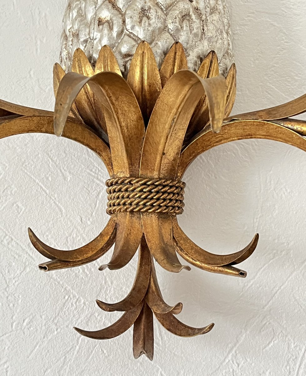 Paire d'appliques ananas de la Maison Charles-photo-1