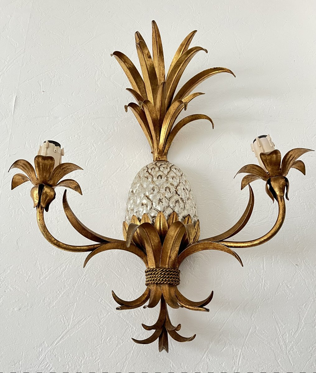 Paire d'appliques ananas de la Maison Charles-photo-2