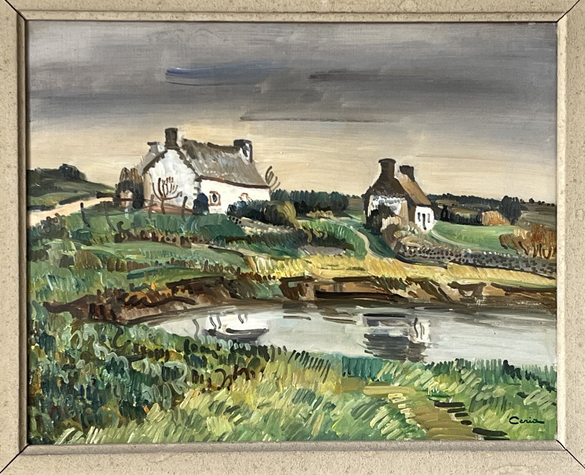 Edmond Ceria, The Veil Of Vour, Oil On Canvas-photo-2