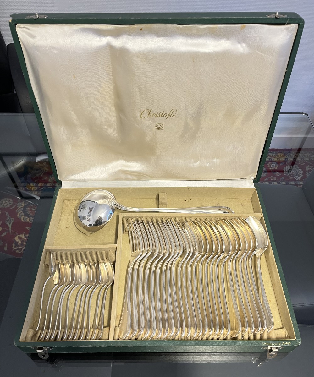 Ménagère Christofle – Modèle Spatours – 37 pièces