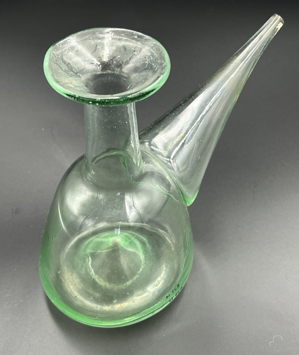 Porron en verre soufflé XIX ème -photo-3