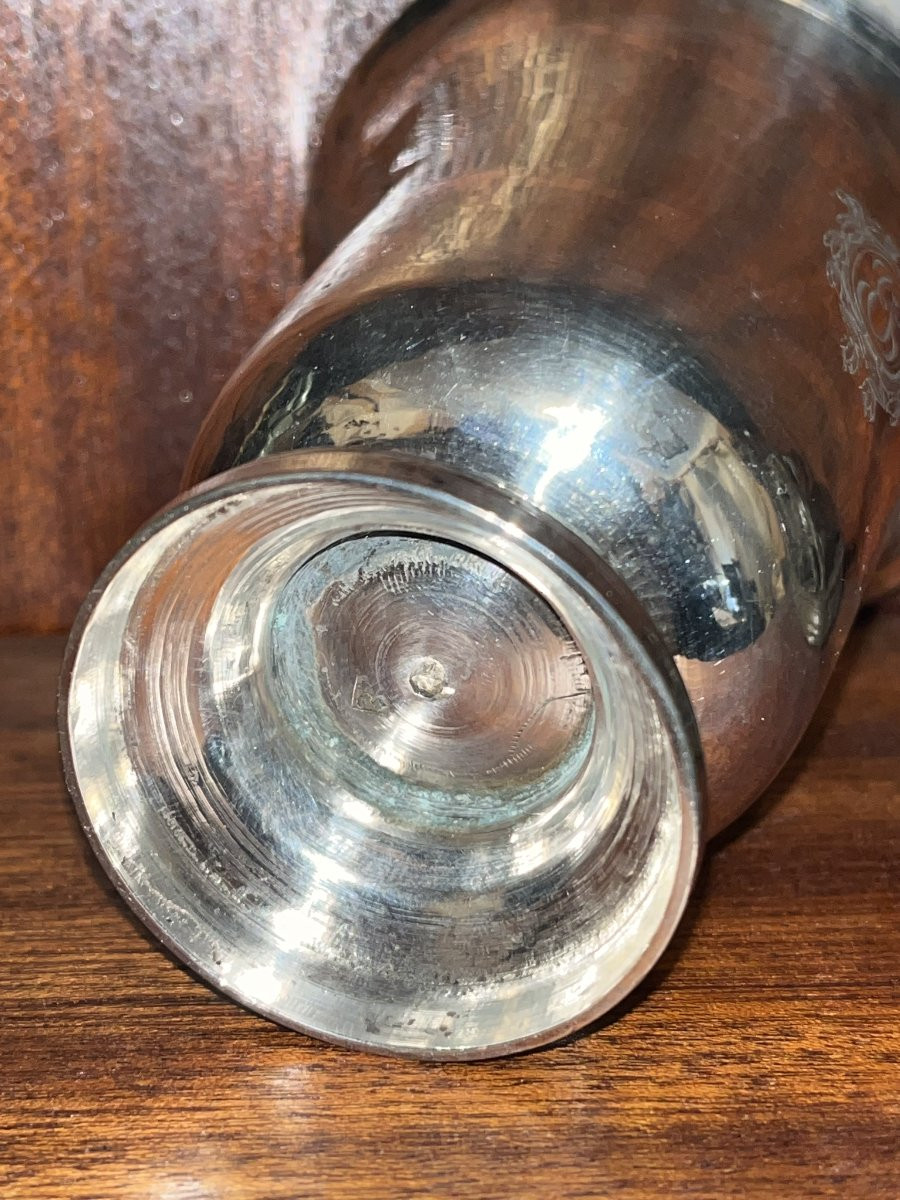 Timbale tulipe en argent massif de la fin XVIIIe – début XIXe-photo-3