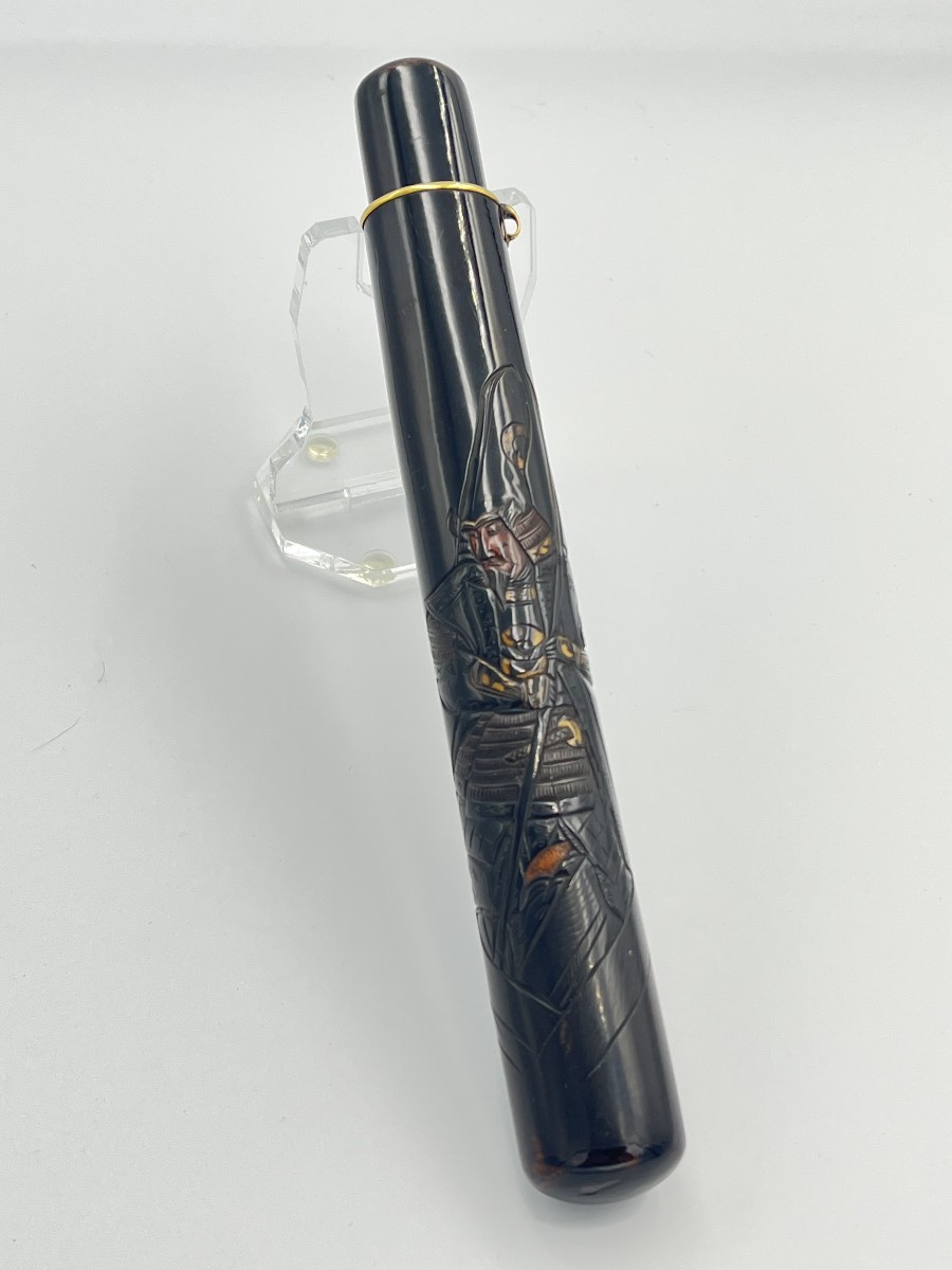 Carved Kiseruzutsu, Gold Ring, Japan, Late Edo Period -photo-4