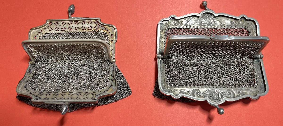Purses, Old Alms Purses 19th Century-photo-3