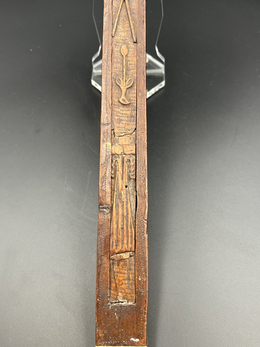 Croix pectorale reliquaire en bois sculpté – XVIIIe siècle-photo-4