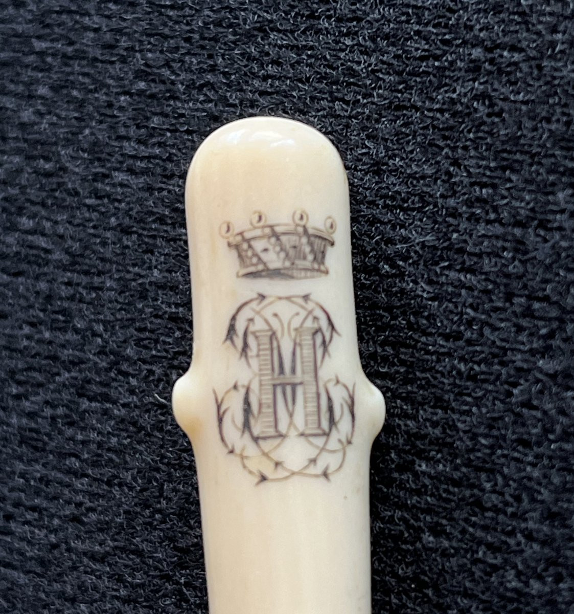  Porte-plume ancien– Monogramme couronné – XIXe siècle-photo-2