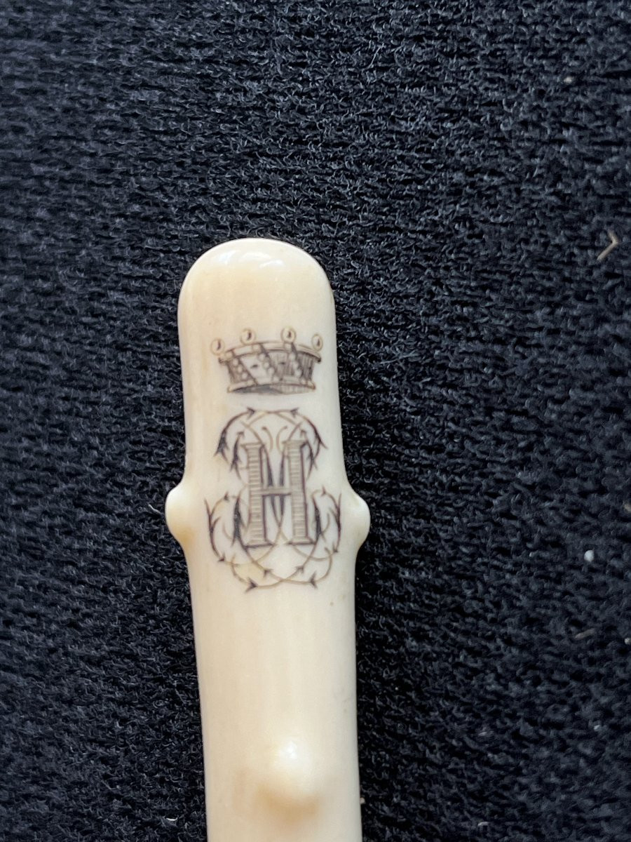  Porte-plume ancien– Monogramme couronné – XIXe siècle-photo-1