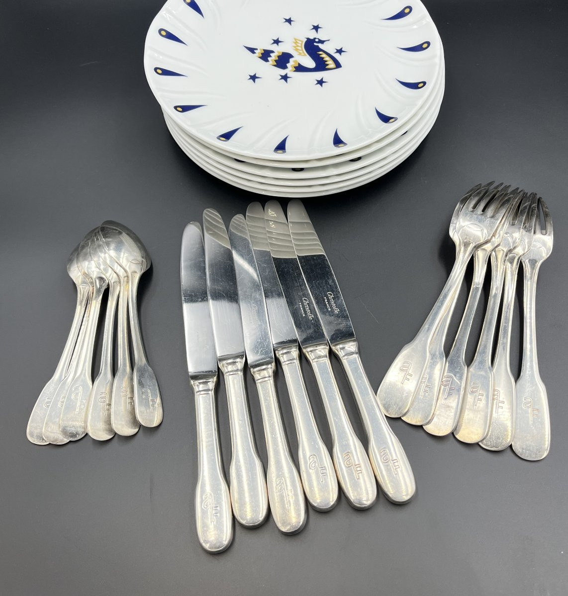 Air France Concorde Service - Jean Picart Le Doux - Christofle Porcelain & Flatware-photo-1