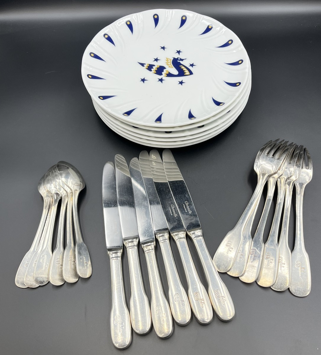 Air France Concorde Service - Jean Picart Le Doux - Christofle Porcelain & Flatware