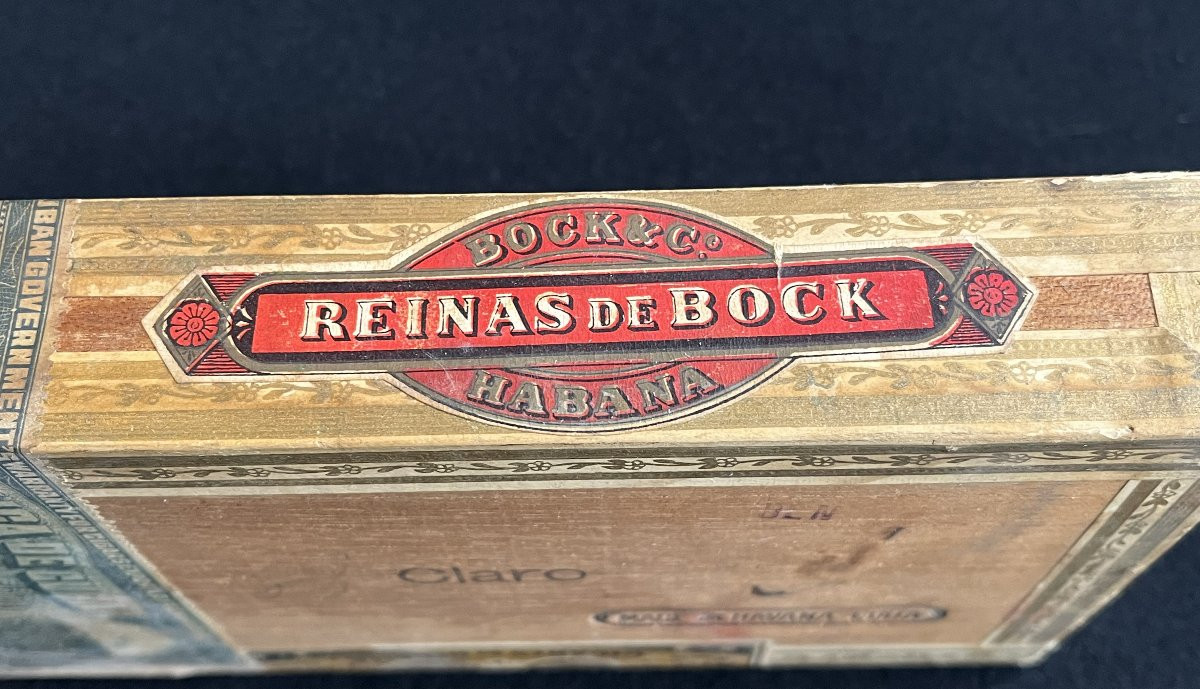  Cuban Cigar Box "reinas De Bock" – Habana 1912 – Complete And Sealed Original-photo-4