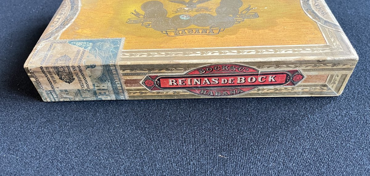  Cuban Cigar Box "reinas De Bock" – Habana 1912 – Complete And Sealed Original-photo-4